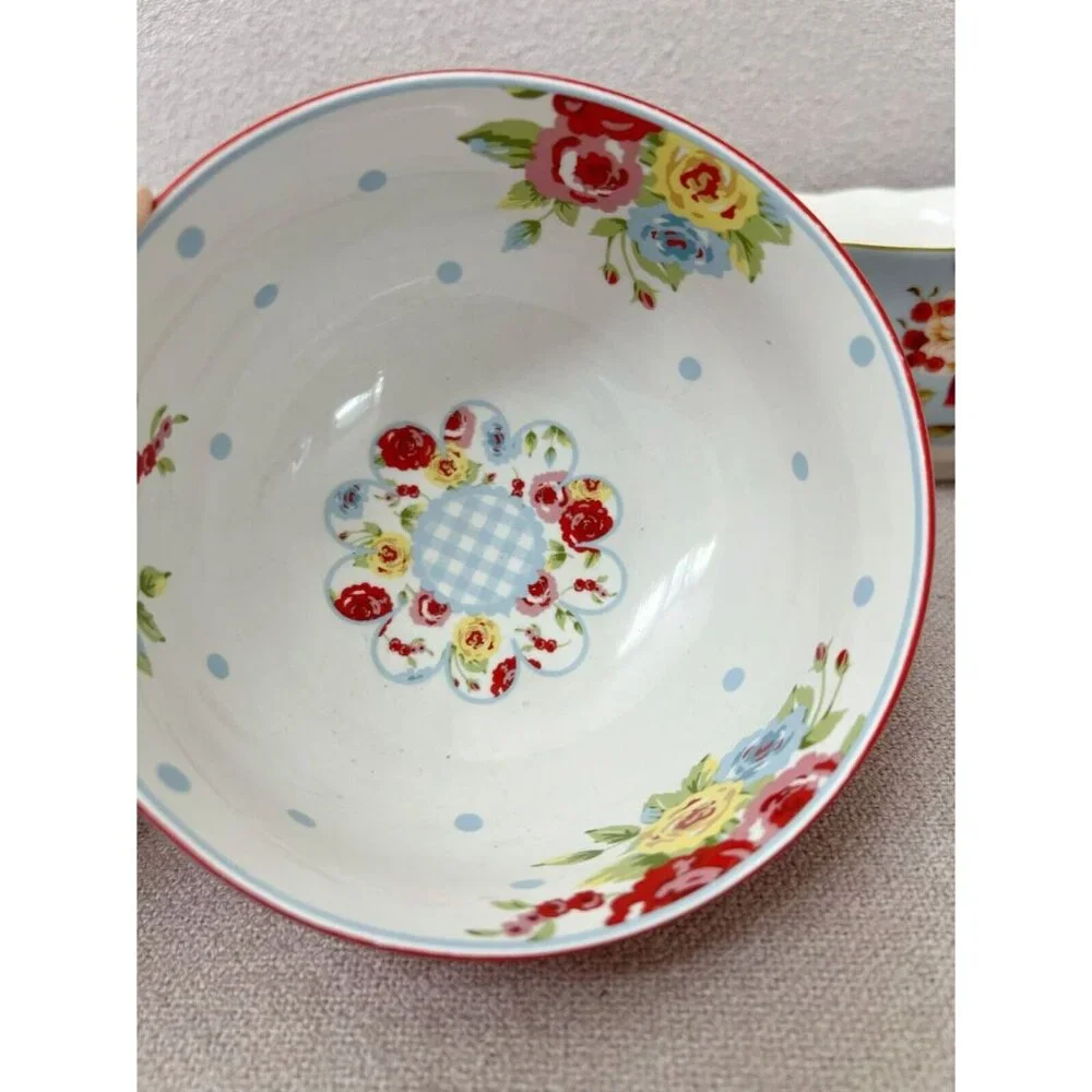 2 / 222 Fifth New Country Soup Summer Botanical Lutece Fleur Rouge Cereal Bowl